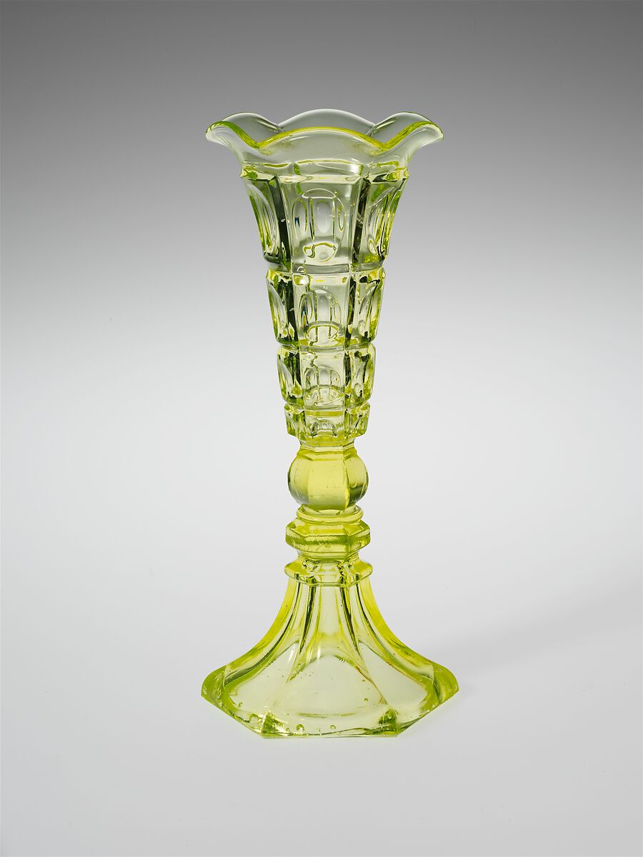 Vase, Boston &amp; Sandwich Glass Company (American, 1825–1888, Sandwich, Massachusetts), Pressed glass, American 