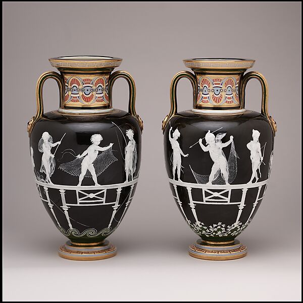Vase, Designed by Marc-Louis Emanuel Solon (1835–1913), Porcelain, British (American market) 