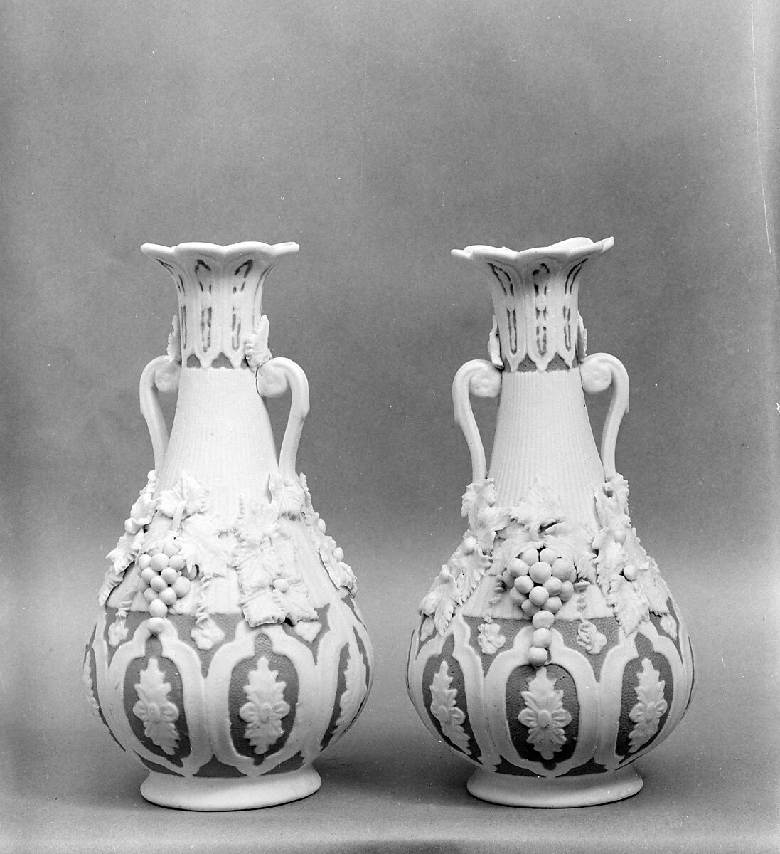 Vase, United States Pottery Company (1852–58), Parian porcelain, American 