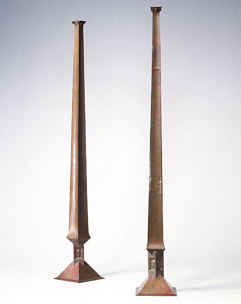 Vase, Frank Lloyd Wright (American, Richland Center, Wisconsin 1867–1959 Phoenix, Arizona), Copper, American