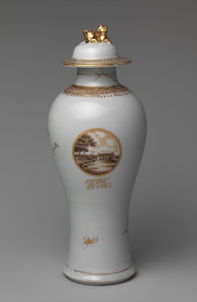 Covered Vase, Porcelain, Chinese