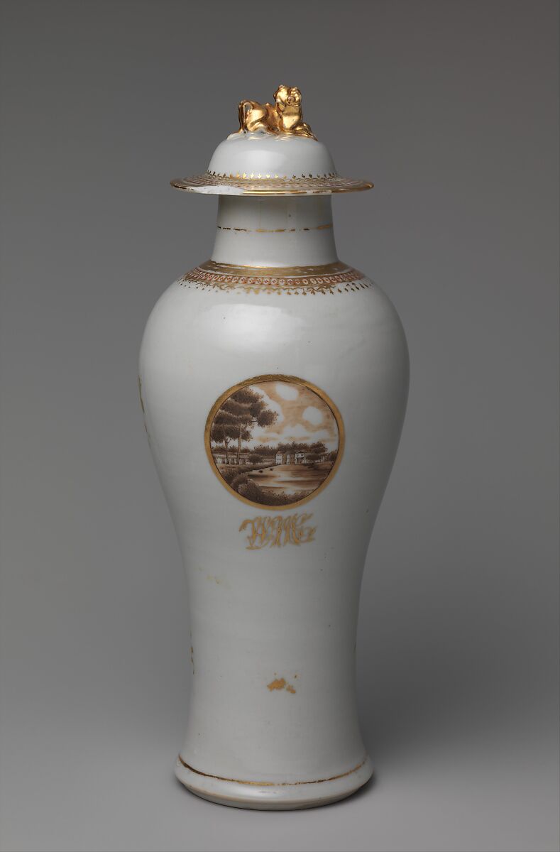 Covered Vase, Porcelain, Chinese