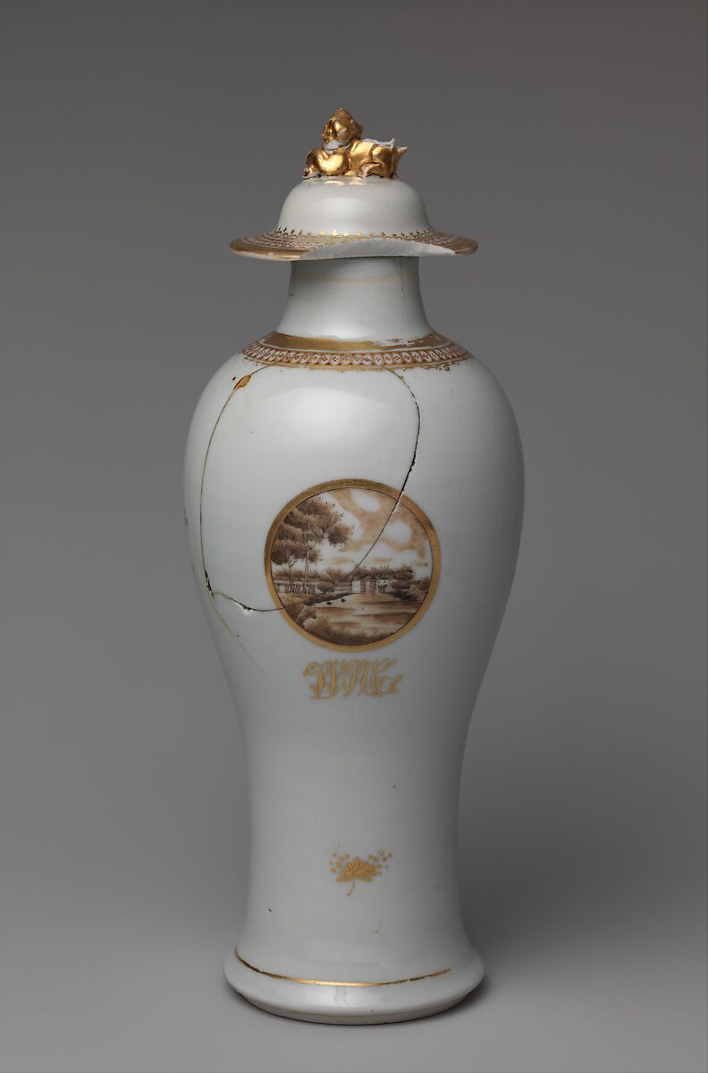 Covered Vase, Porcelain, Chinese