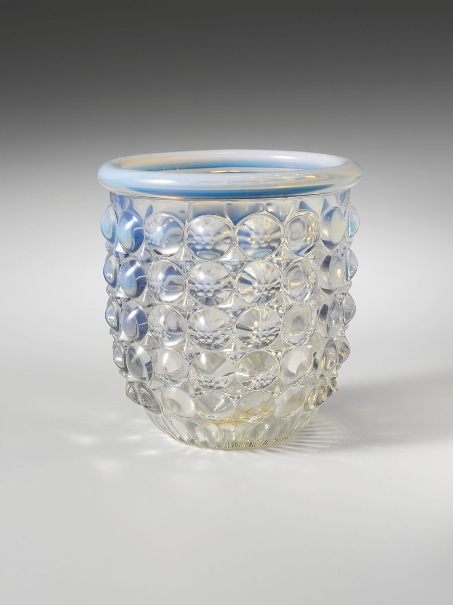 Vigil Light, Richards and Hartley Flint Glass Co. (ca. 1870–1890), Pressed colorless and opalescent glass, American 