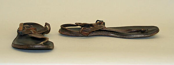 Sandals, Fred Braun (American), leather, American 