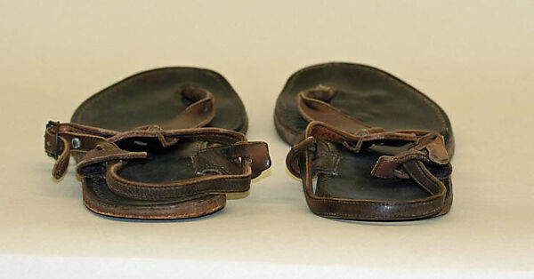 Sandals, Fred Braun (American), leather, American