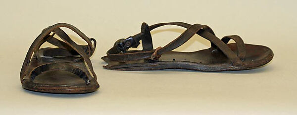Sandals, Fred Braun (American), leather, American 