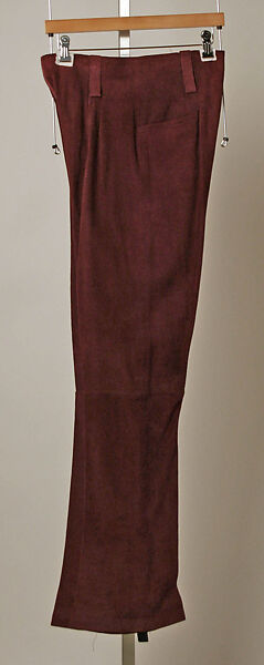 Ensemble, Bill Blass Ltd. (American, founded 1970), (a) cotton; (b) leather; (c) wool, American