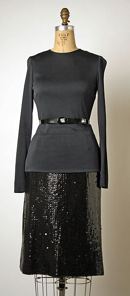 Evening ensemble, Bill Blass Ltd. (American, founded 1970), rayon, plastic, fur, American