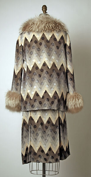 Evening ensemble, Bill Blass Ltd. (American, founded 1970), silk, leather, American