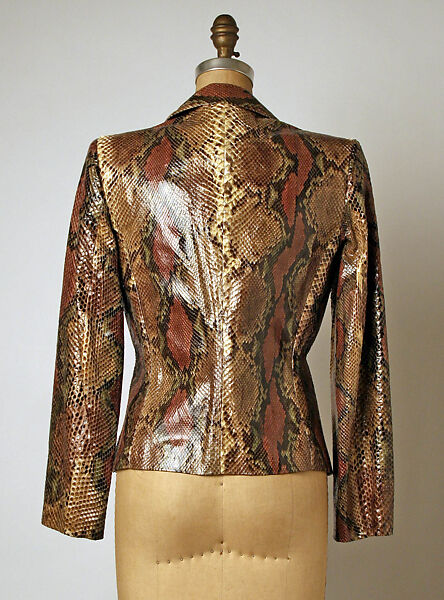 Jacket, Bill Blass Ltd. (American, founded 1970), leather, American