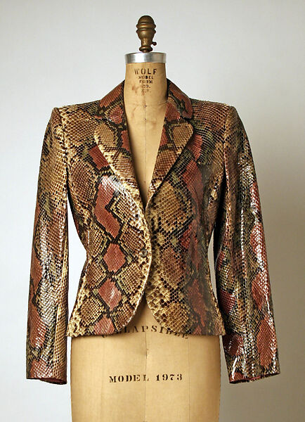 Jacket, Bill Blass Ltd. (American, founded 1970), leather, American 