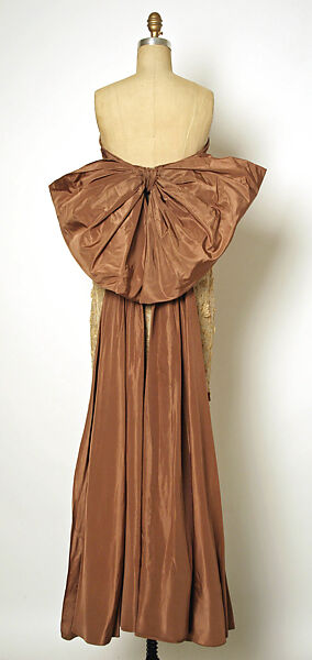Evening dress, Jean Dessès (French (born Egypt), Alexandria 1904–1970 Athens), silk, cotton, plastic, French