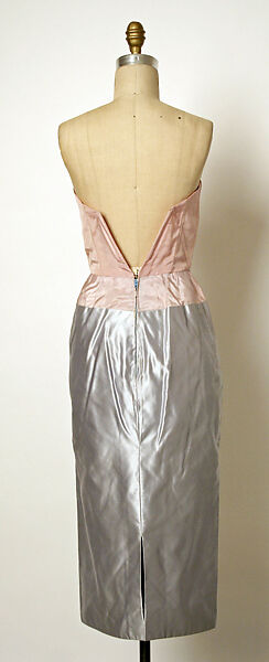 Cocktail dress, Jean Dessès (French (born Egypt), Alexandria 1904–1970 Athens), silk, glass, plastic, metallic thread, French