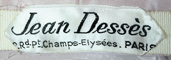 Cocktail dress, Jean Dessès (French (born Egypt), Alexandria 1904–1970 Athens), silk, glass, plastic, metallic thread, French