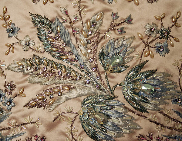 Cocktail dress, Jean Dessès (French (born Egypt), Alexandria 1904–1970 Athens), silk, glass, plastic, metallic thread, French