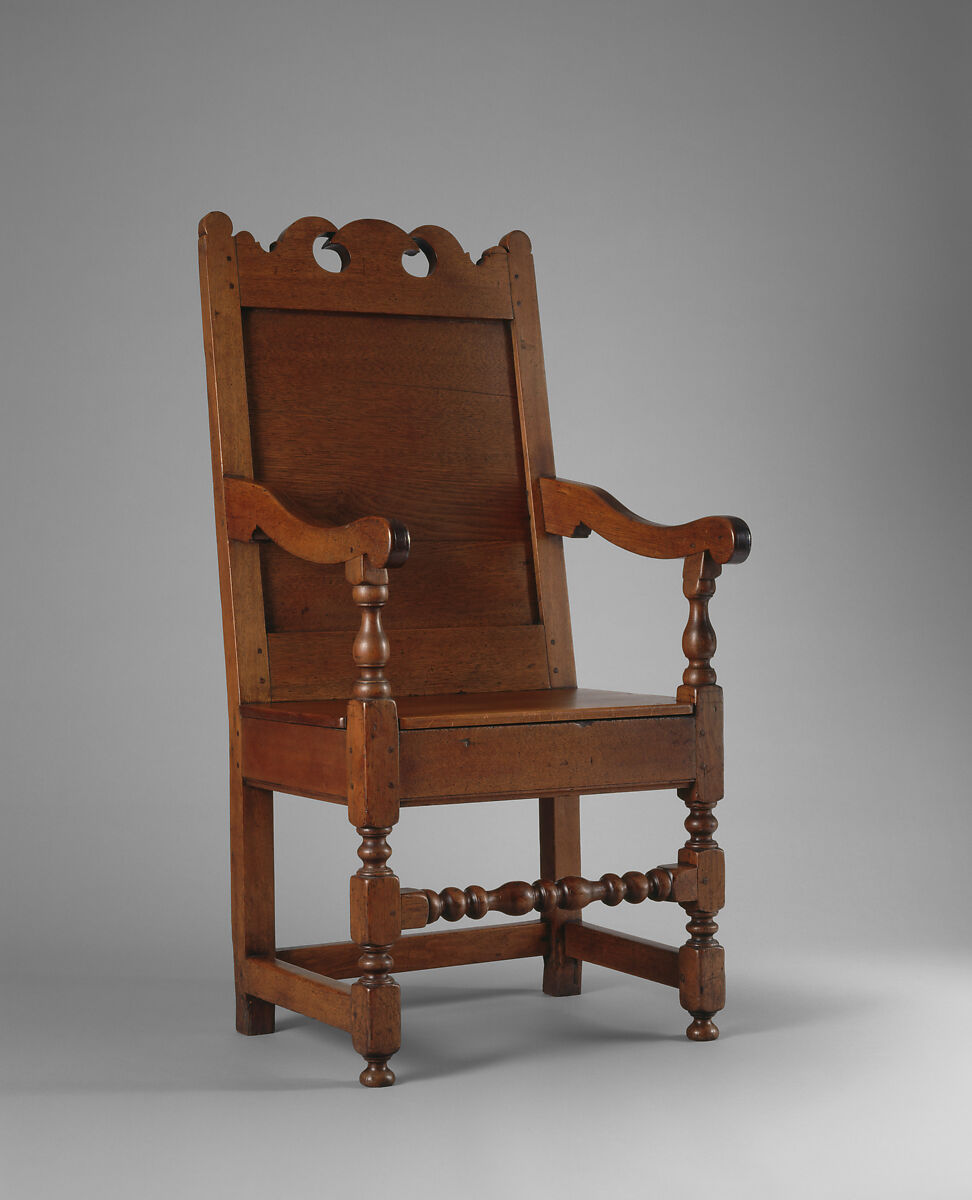 Joined armchair, Black walnut, American