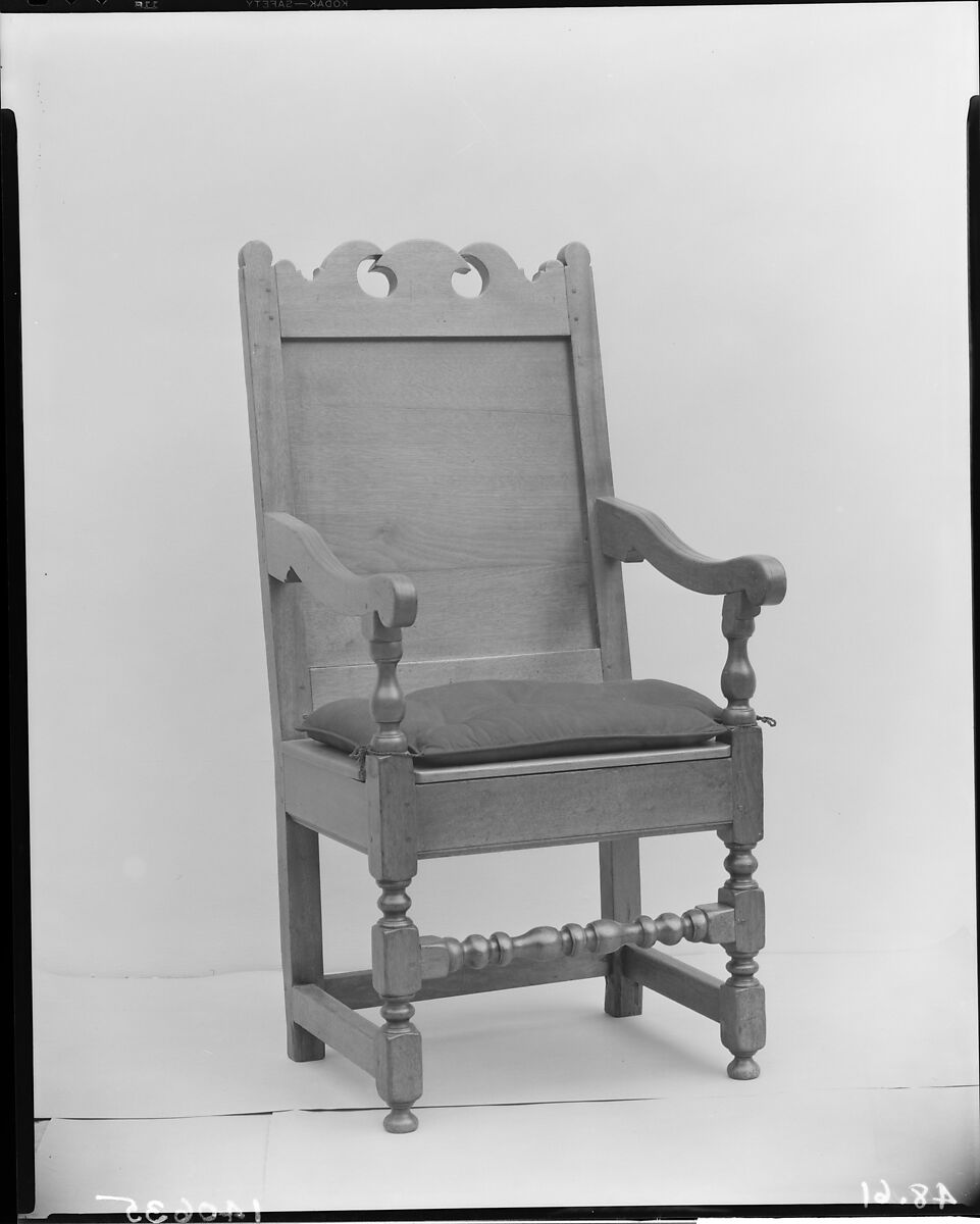 Joined armchair, Black walnut, American