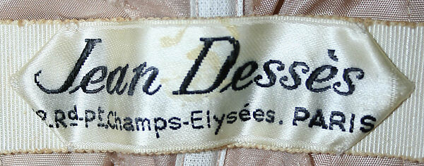 Evening dress, Jean Dessès (French (born Egypt), Alexandria 1904–1970 Athens), silk, French