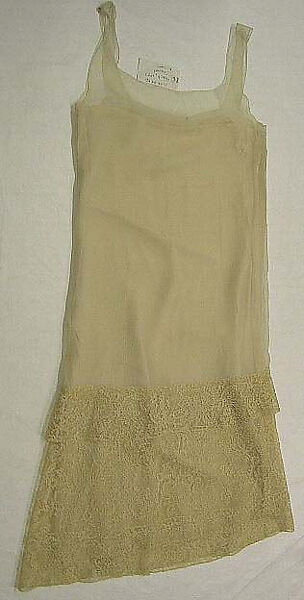 Evening dress, House of Chanel (French, founded 1910), cotton, silk, metal, paste, French