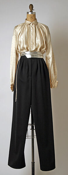 Evening ensemble, Geoffrey Beene (American, Haynesville, Louisiana 1927–2004 New York), wool, silk, metal, snakeskin, American