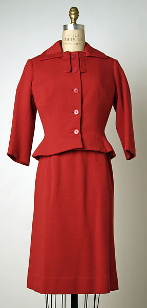 Suit, Hattie Carnegie, Inc. (American, 1918–1965), wool, American 
