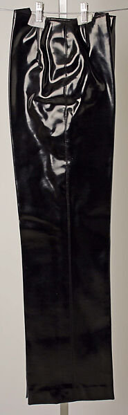 Pantsuit, Pierre Cardin (French (born Italy), San Biagio di Callalta 1922–2020 Neuilly), wool, plastic (polyvinyl chloride), French