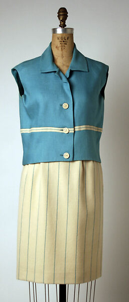 Suit, House of Balmain (French, founded 1945), wool, linen, French