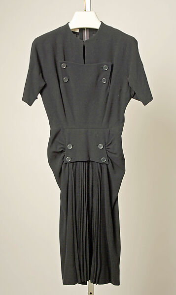 Dress, House of Balmain (French, founded 1945), wool, French 