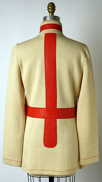 Jacket, Stephen Burrows (American, born 1943), wool, plastic, leather, American