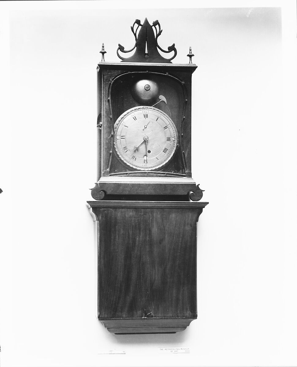 Wall Clock, Aaron Willard (1757–1844), Mahogany, American 