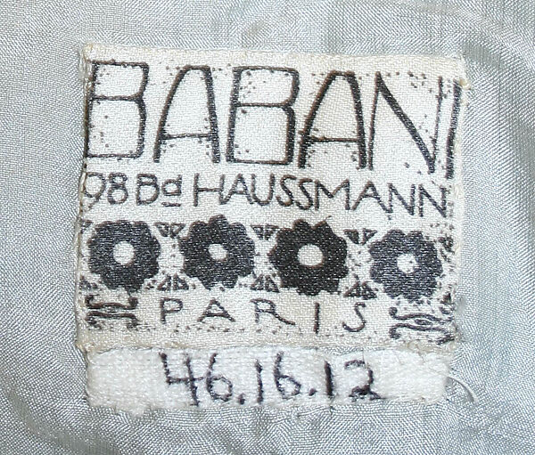 Evening dress, Babani (French, 1892–1940), silk, French