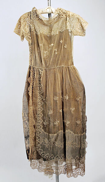 Evening ensemble, Boué Soeurs (French, 1897–1957), cotton, silk, metallic, French
