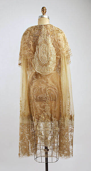 Evening ensemble, Boué Soeurs (French, 1897–1957), cotton, silk, metallic, French