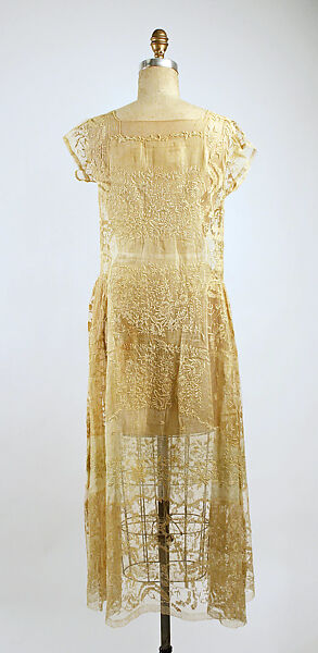 Wedding dress, Boué Soeurs (French, 1897–1957), linen, cotton, silk, French