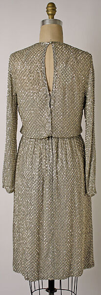 Evening dress, Donald Brooks (American, New Haven, Connecticut 1928–2005 Stony Brook, New York), silk, plastic, American