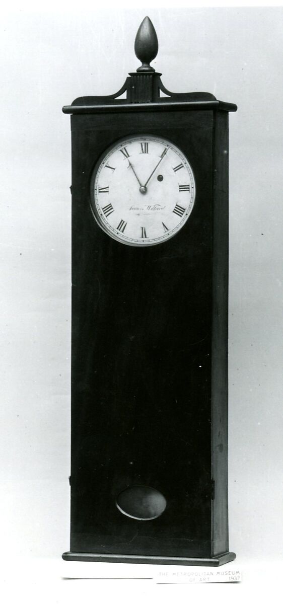 Wall Clock, Simon Willard (1753–1848), Mahogany, white pine, American 