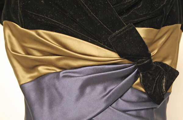 Evening dress, House of Balmain (French, founded 1945), silk, cotton, French
