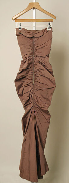 Evening dress, House of Balmain (French, founded 1945), cellulose acetate, French