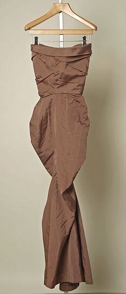 Evening dress, House of Balmain (French, founded 1945), cellulose acetate, French 