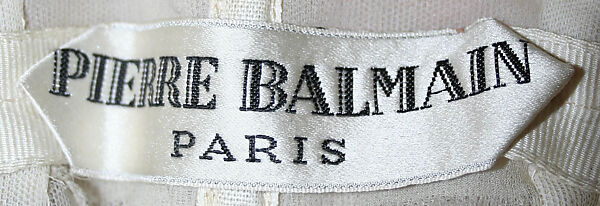 Evening dress, House of Balmain (French, founded 1945), silk, beads, French