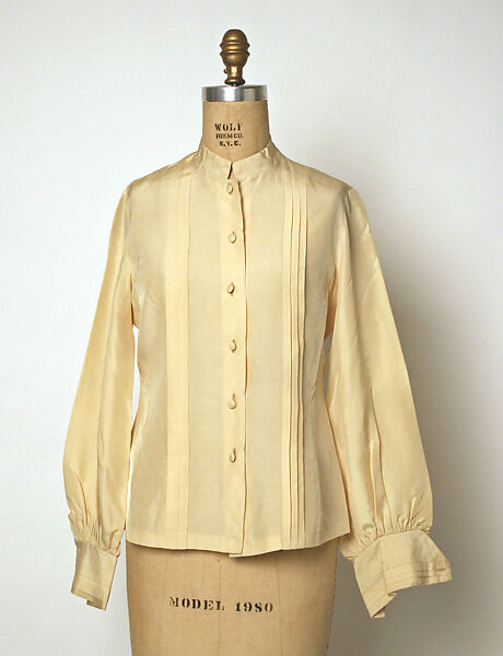 Blouse, House of Balmain (French, founded 1945), silk, French