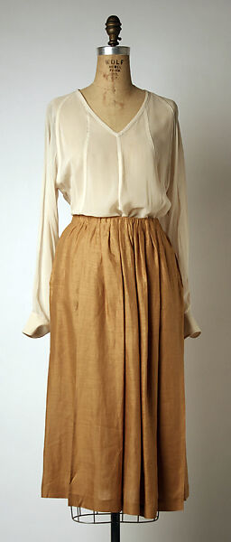 Ensemble, Giorgio Armani (Italian, founded 1974), (a, c) linen; (b) rayon, Italian