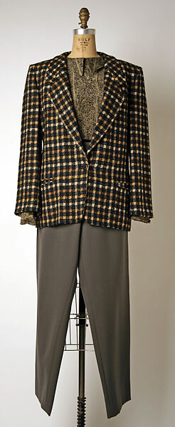 Ensemble, Giorgio Armani (Italian, founded 1974), silk, wool, Italian 