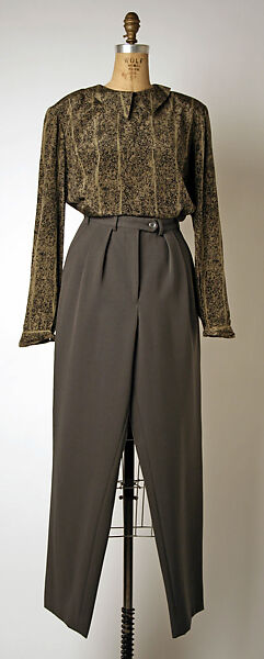 Ensemble, Giorgio Armani (Italian, founded 1974), silk, wool, Italian