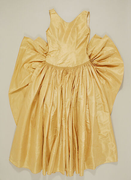 Evening dress, Eldridge Manning, silk, plastic, glass, American