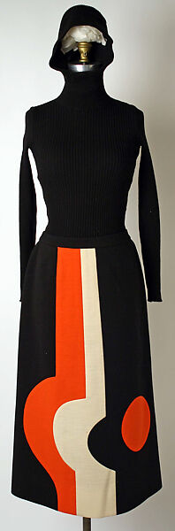 Ensemble, Pierre Cardin (French (born Italy), San Biagio di Callalta 1922–2020 Neuilly), wool, leather, French 