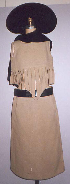 Ensemble, Pierre Cardin (French (born Italy), San Biagio di Callalta 1922–2020 Neuilly), wool, plastic (vinyl), leather, French