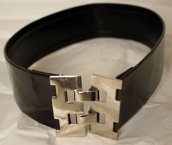 Ensemble, Pierre Cardin (French (born Italy), San Biagio di Callalta 1922–2020 Neuilly), wool, nylon, leather, plastic (vinyl), metal, French