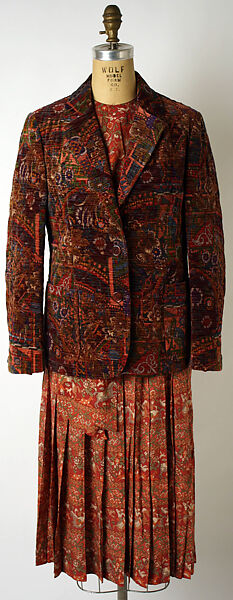 Ensemble, Céline (French, founded 1945), cotton, silk, metal, French 